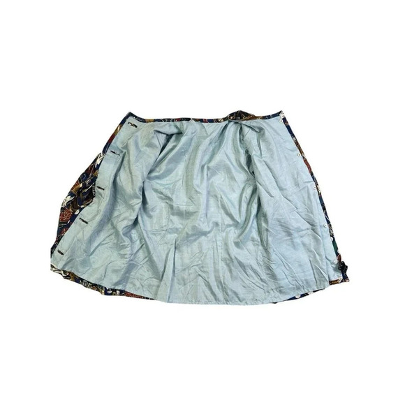 Vtg Women Golf All Over Print Top Topper Silky Elegant Button Front Country Club - Picture 8 of 11